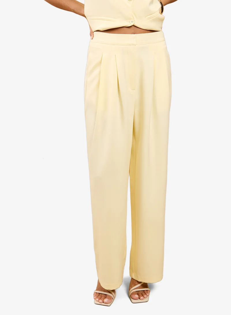 Little Mistress Yellow Wide Trouser
